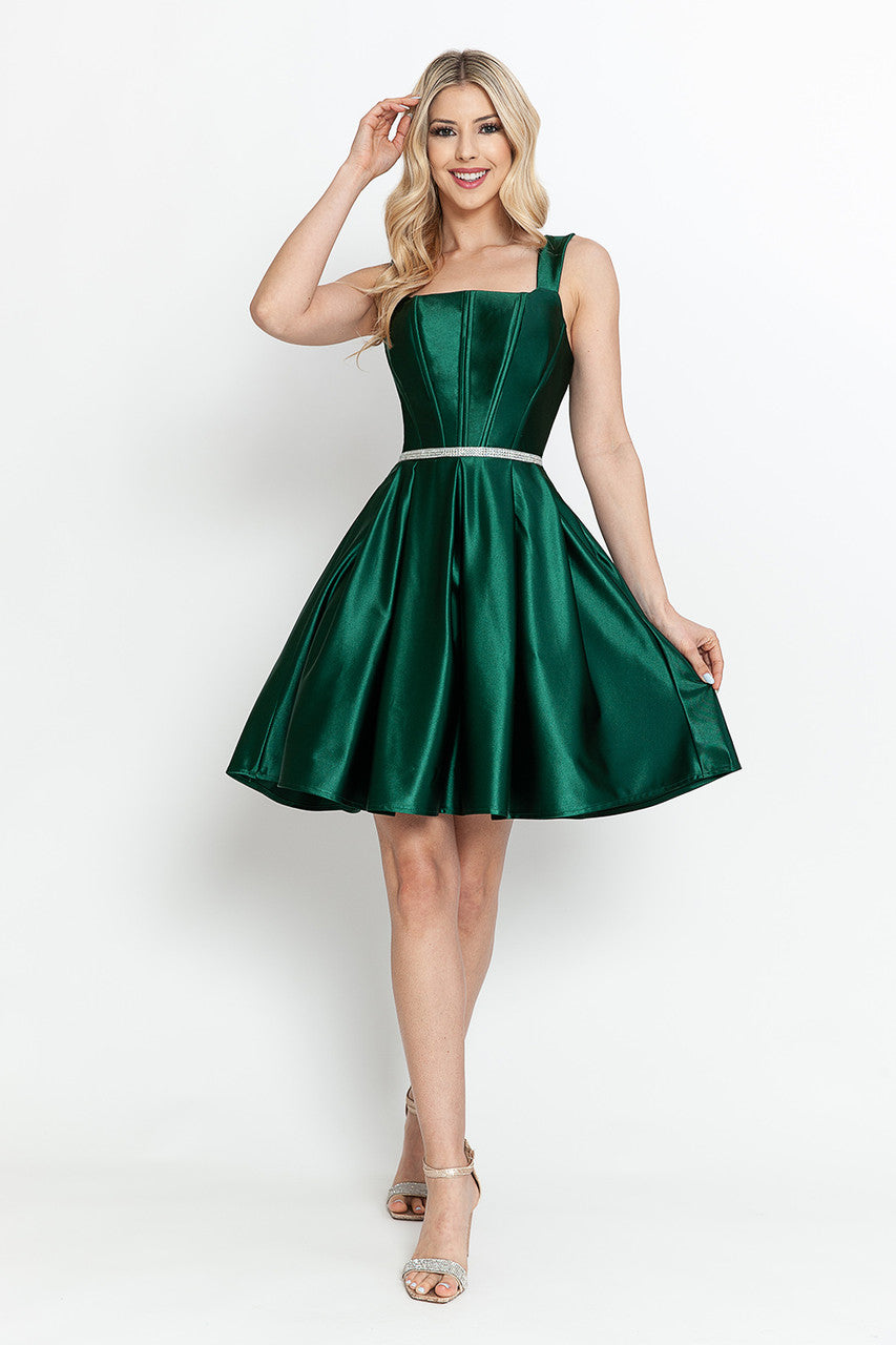 Satin Short Sleeveless A-line Dress by Lenovia 3071 - product image 6