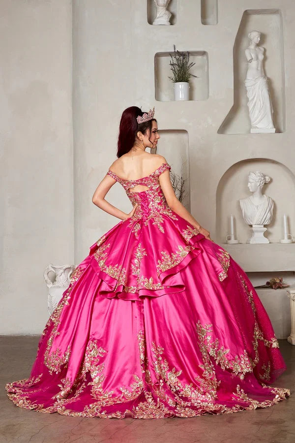 Applique Off Shoulder Ball Gown by Calla SCL-30020 - product image 2