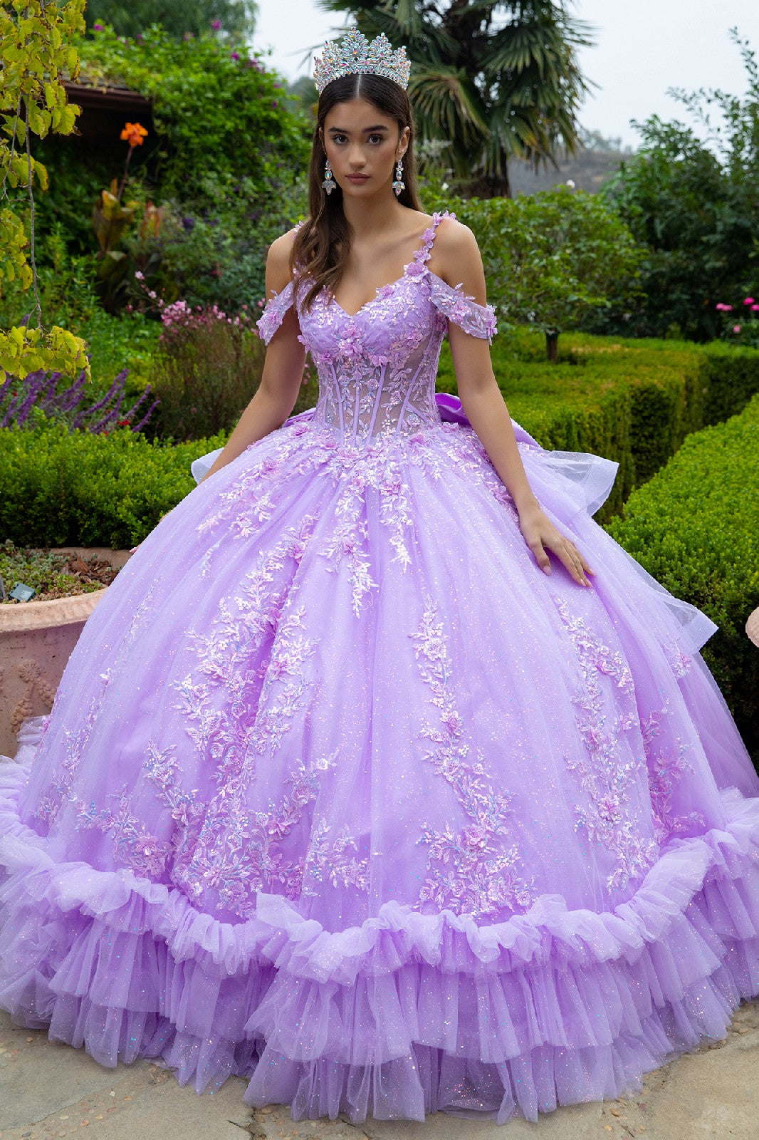 Off Shoulder Ruffled Ball Gown by GLS Gloria GL3520 - product image 1