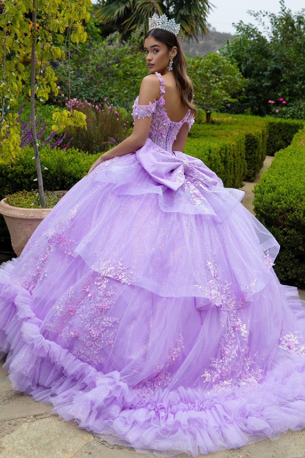 Off Shoulder Ruffled Ball Gown by GLS Gloria GL3520 - product image 2