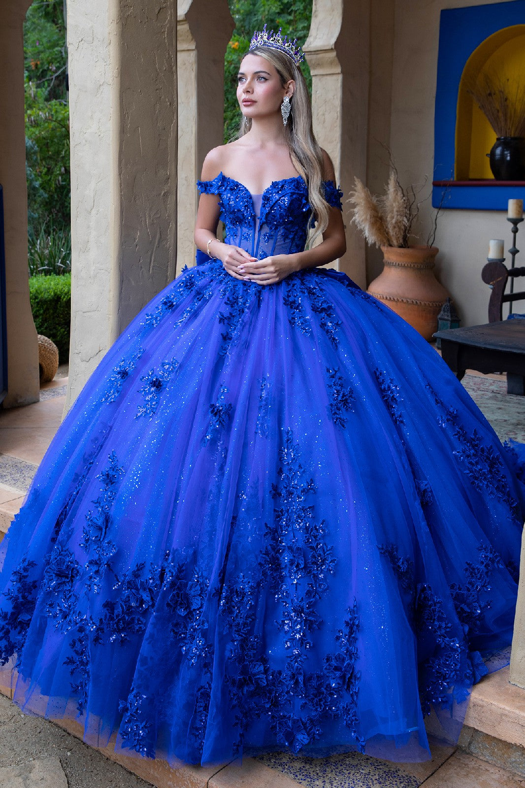 3D Floral Off Shoulder Ball Gown by GLS Gloria GL3521 - product image 5