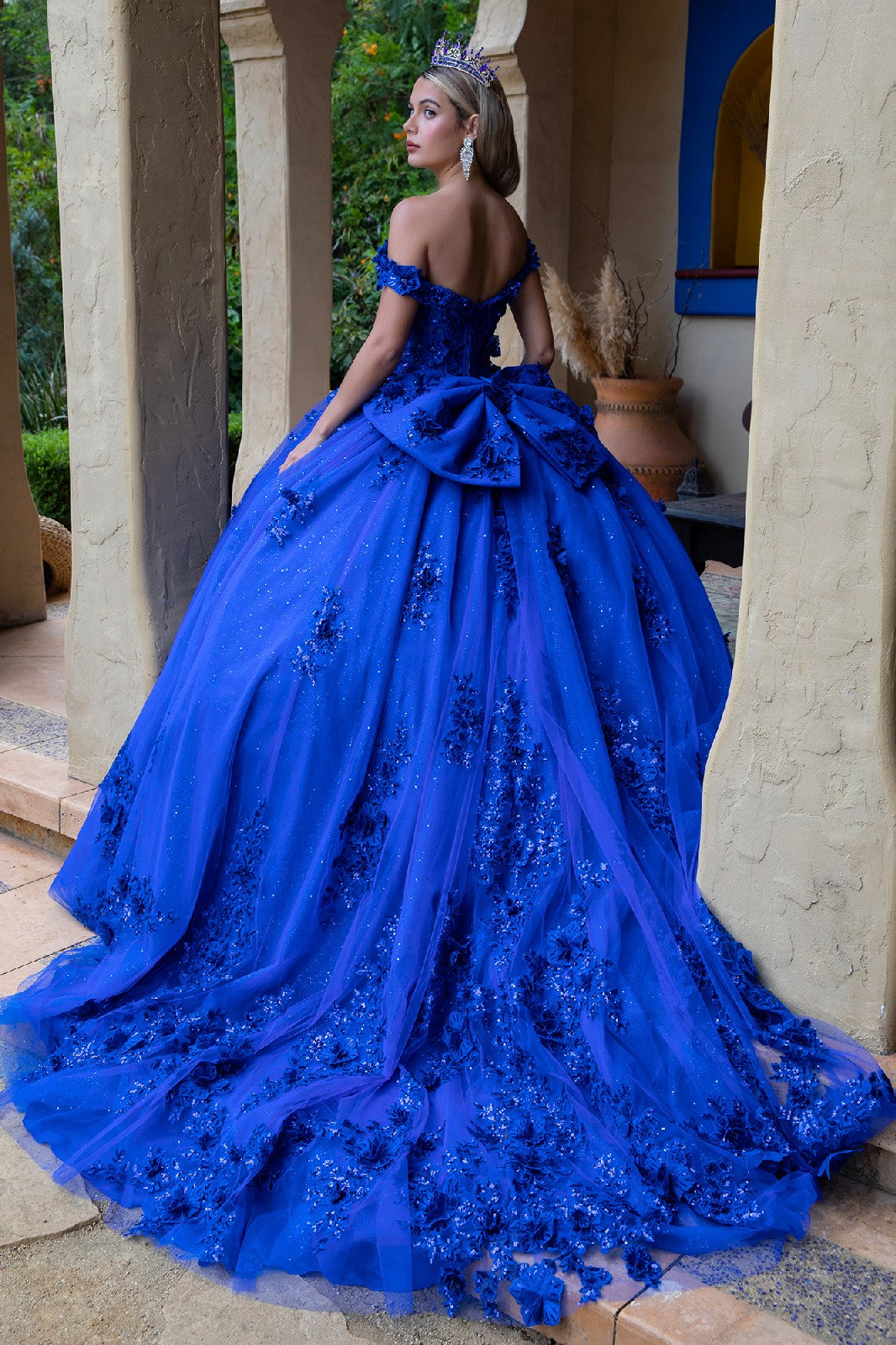 3D Floral Off Shoulder Ball Gown by GLS Gloria GL3521 - product image 2