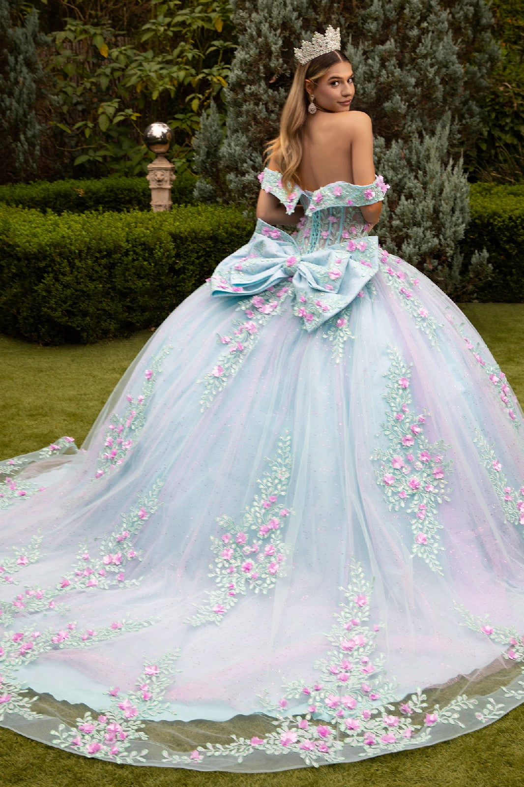 3D Floral Off Shoulder Ball Gown by GLS Gloria GL3523 - product image 2