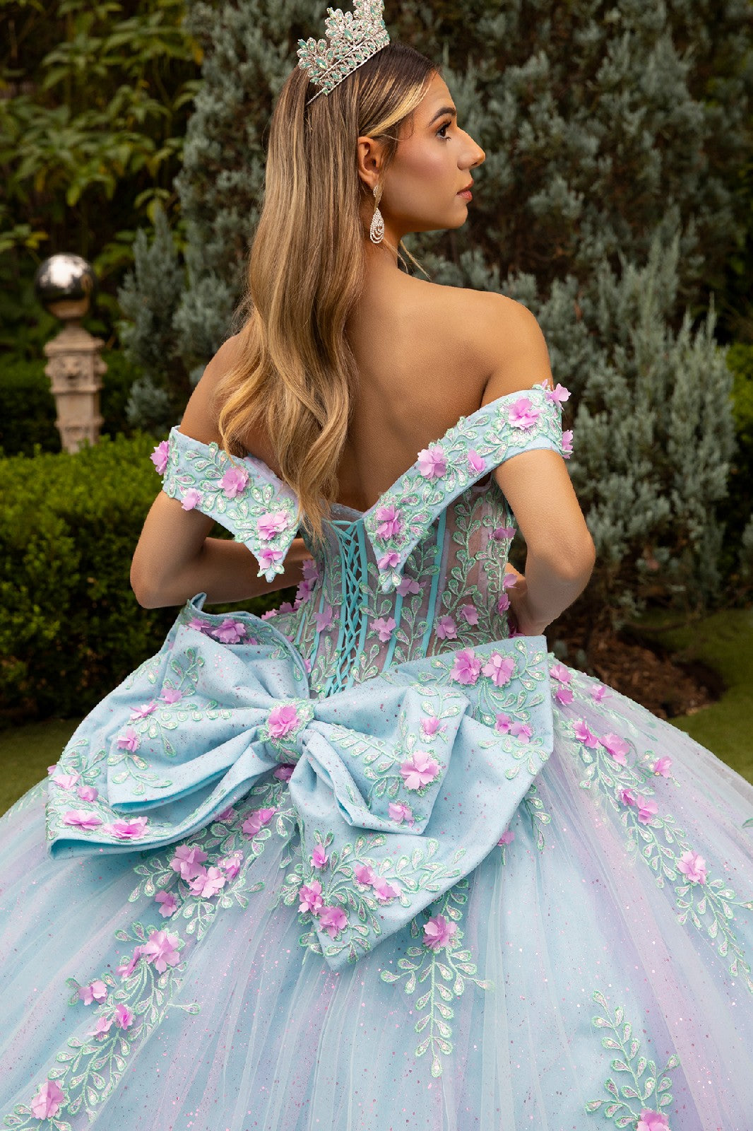 3D Floral Off Shoulder Ball Gown by GLS Gloria GL3523 - product image 4