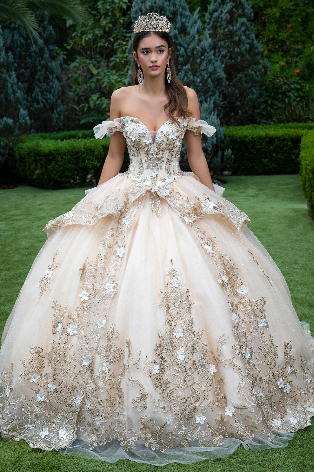 Embroidered Off Shoulder Ball Gown by GLS Gloria GL3528 - product image 6