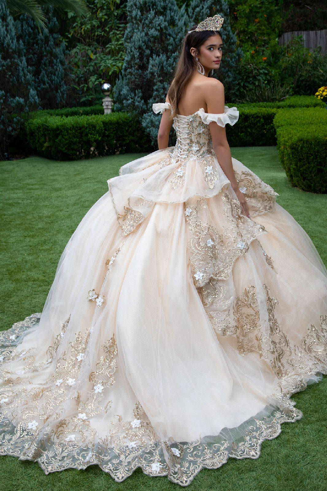 Embroidered Off Shoulder Ball Gown by GLS Gloria GL3528 - product image 7