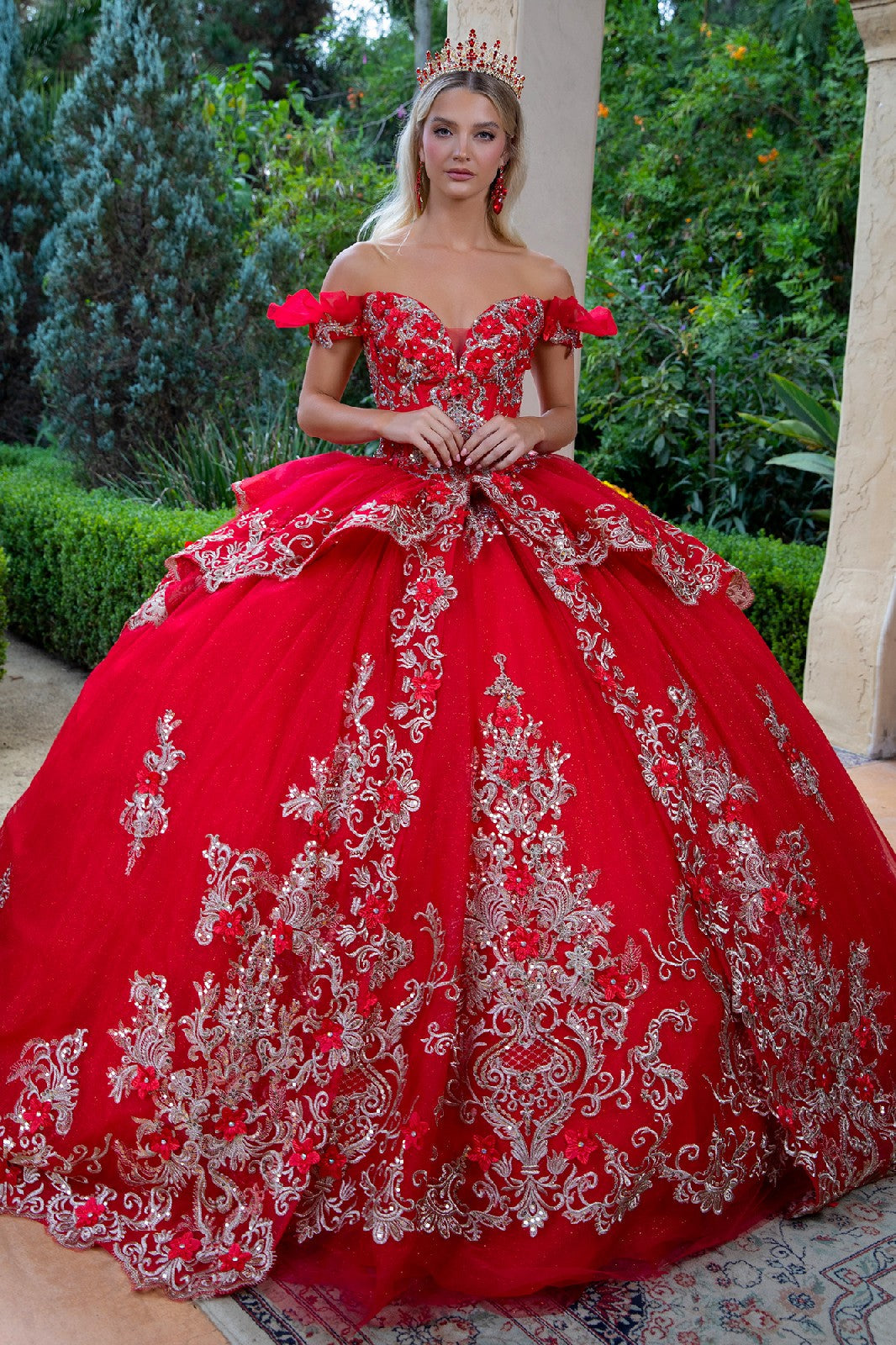 Embroidered Off Shoulder Ball Gown by GLS Gloria GL3528 - product image 1