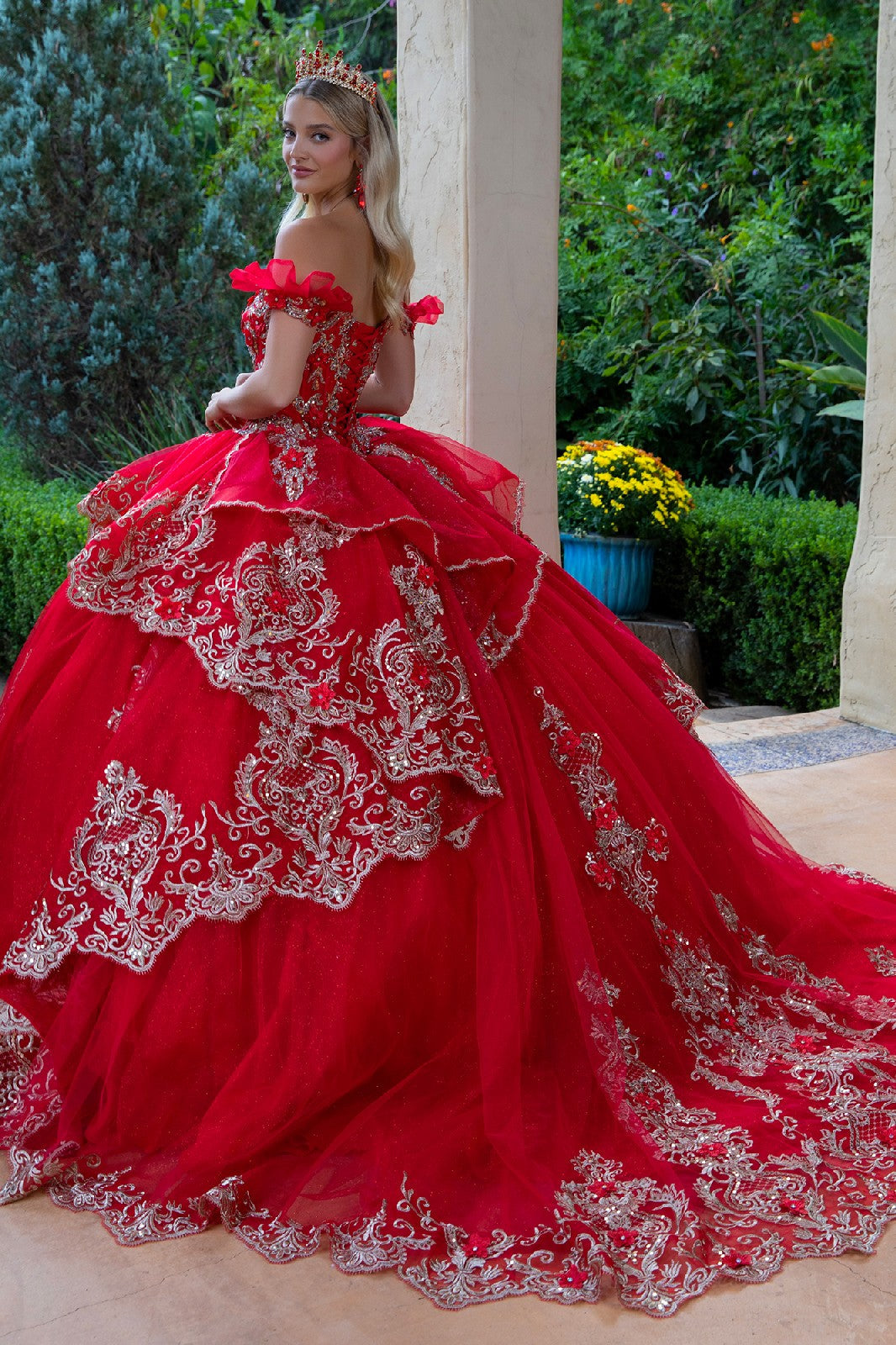 Embroidered Off Shoulder Ball Gown by GLS Gloria GL3528 - product image 2