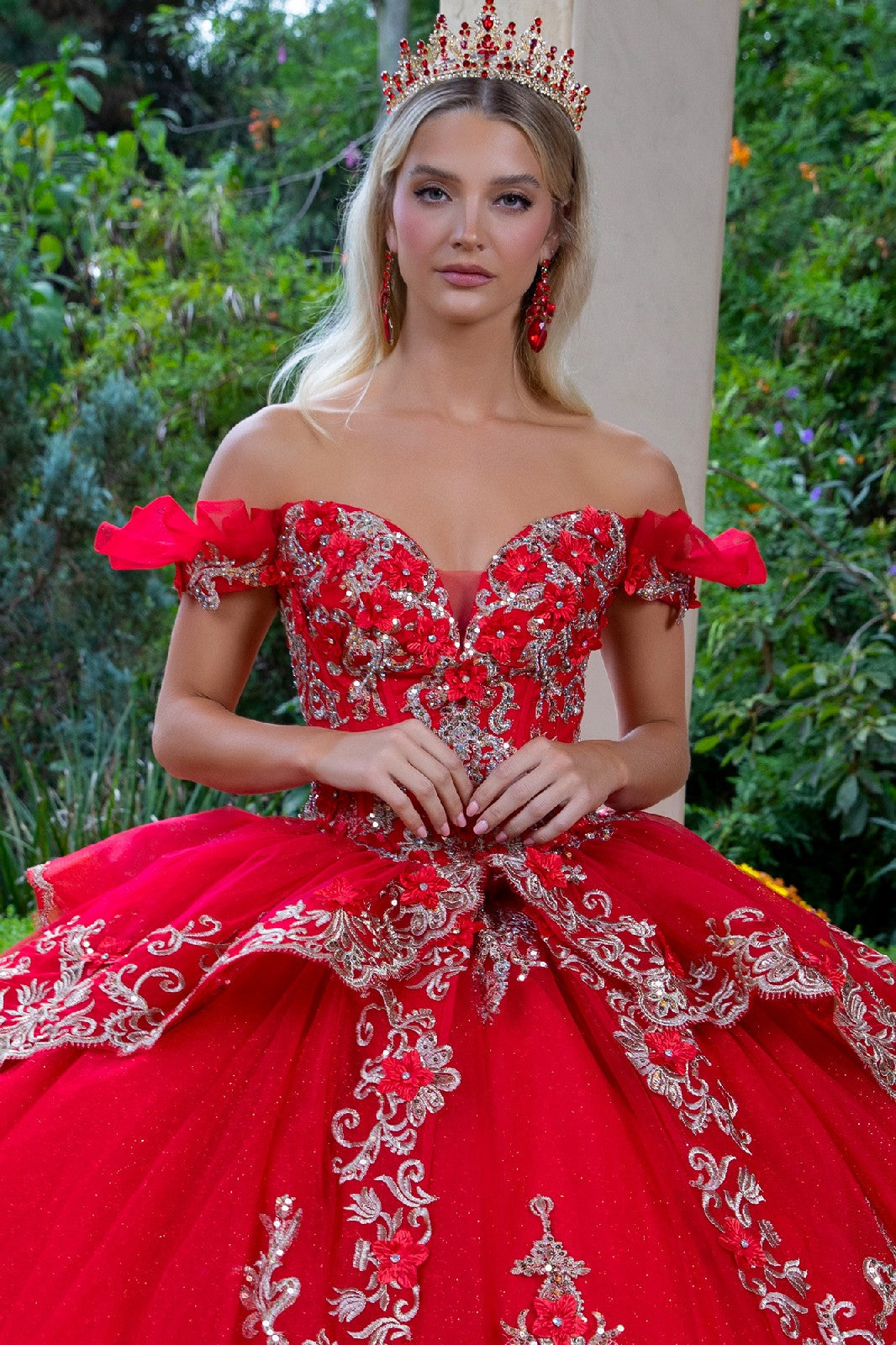 Embroidered Off Shoulder Ball Gown by GLS Gloria GL3528 - product image 3