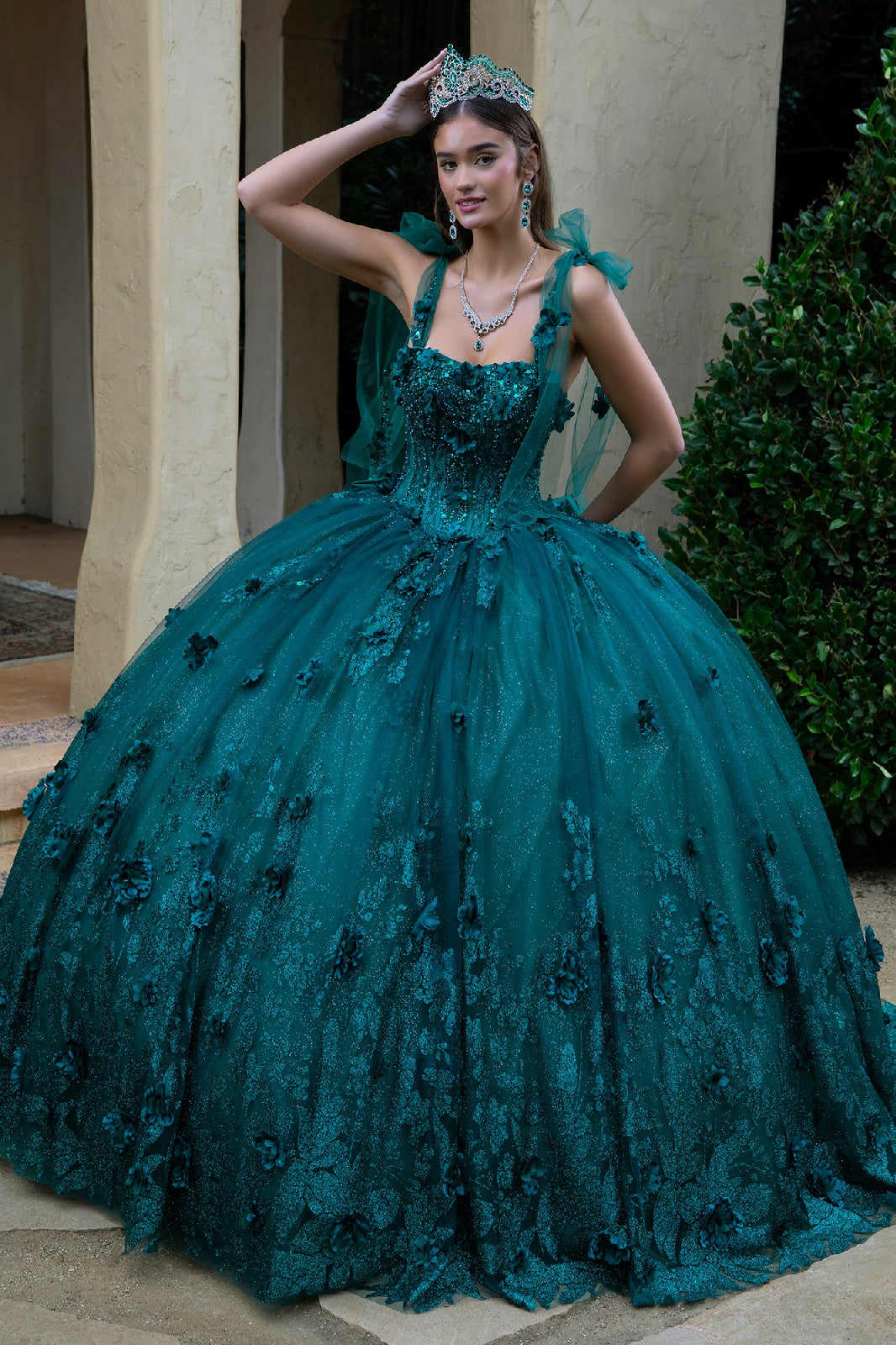 3D Floral Sleeveless Ball Gown by GLS Gloria GL3529 - product image 10