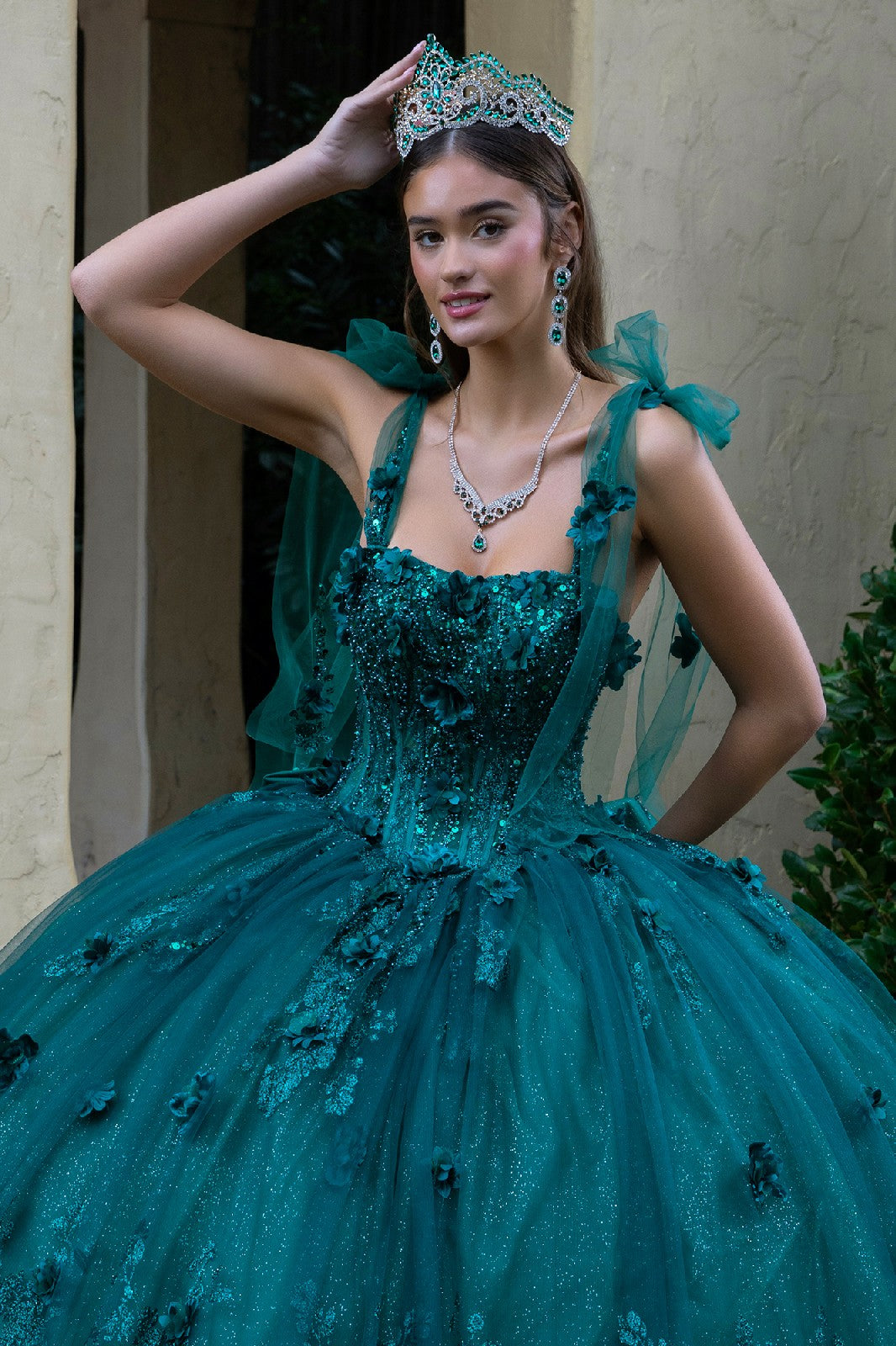 3D Floral Sleeveless Ball Gown by GLS Gloria GL3529 - product image 8