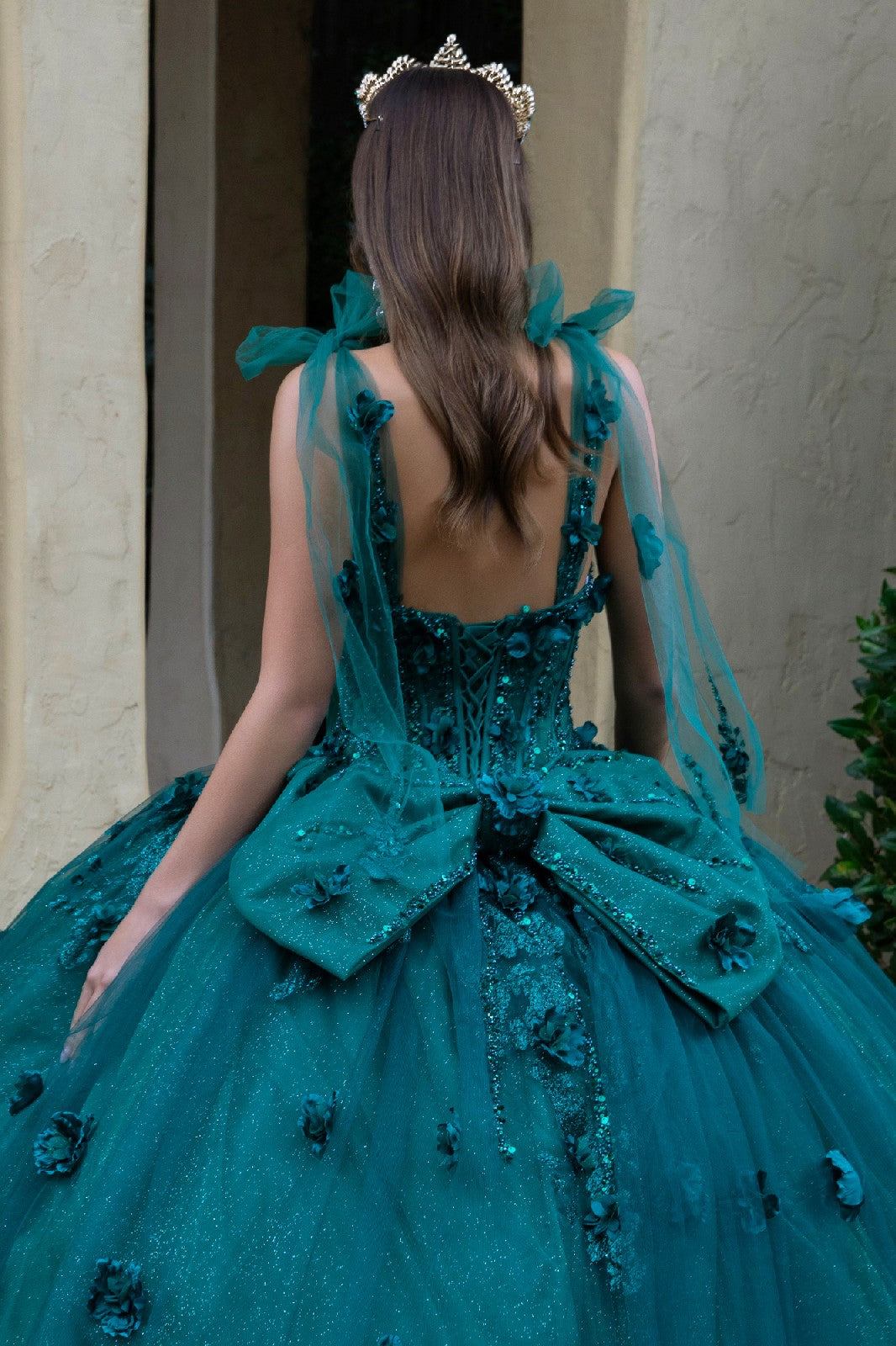3D Floral Sleeveless Ball Gown by GLS Gloria GL3529 - product image 9