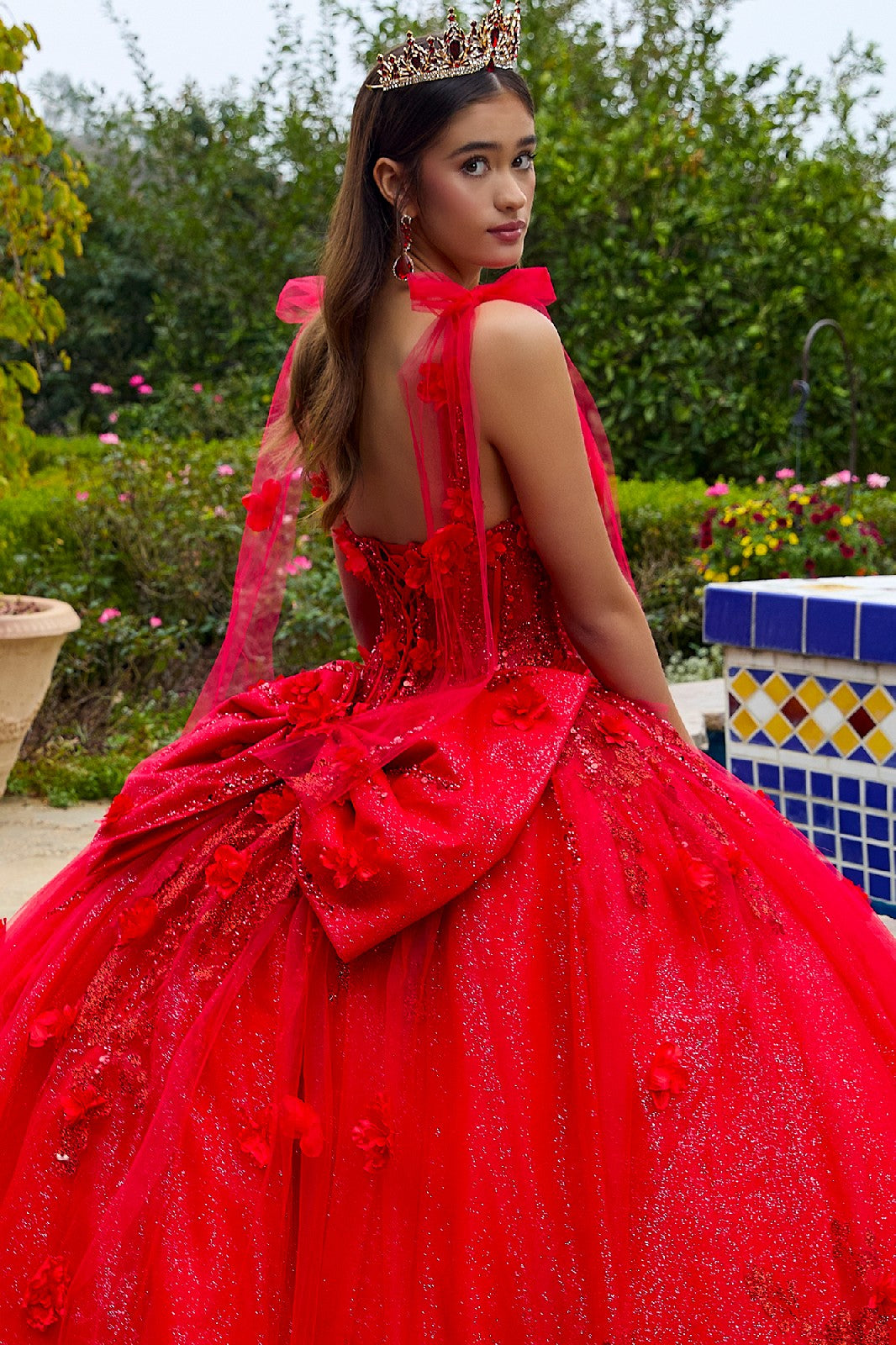 3D Floral Sleeveless Ball Gown by GLS Gloria GL3529 - product image 4