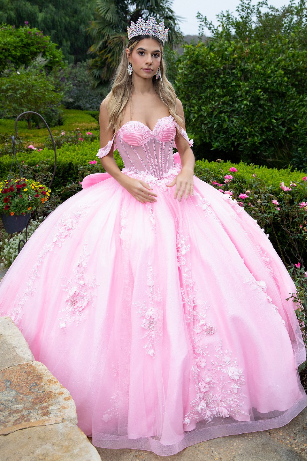 Off Shoulder Bow Ball Gown by GLS Gloria GL3576 - product image 1