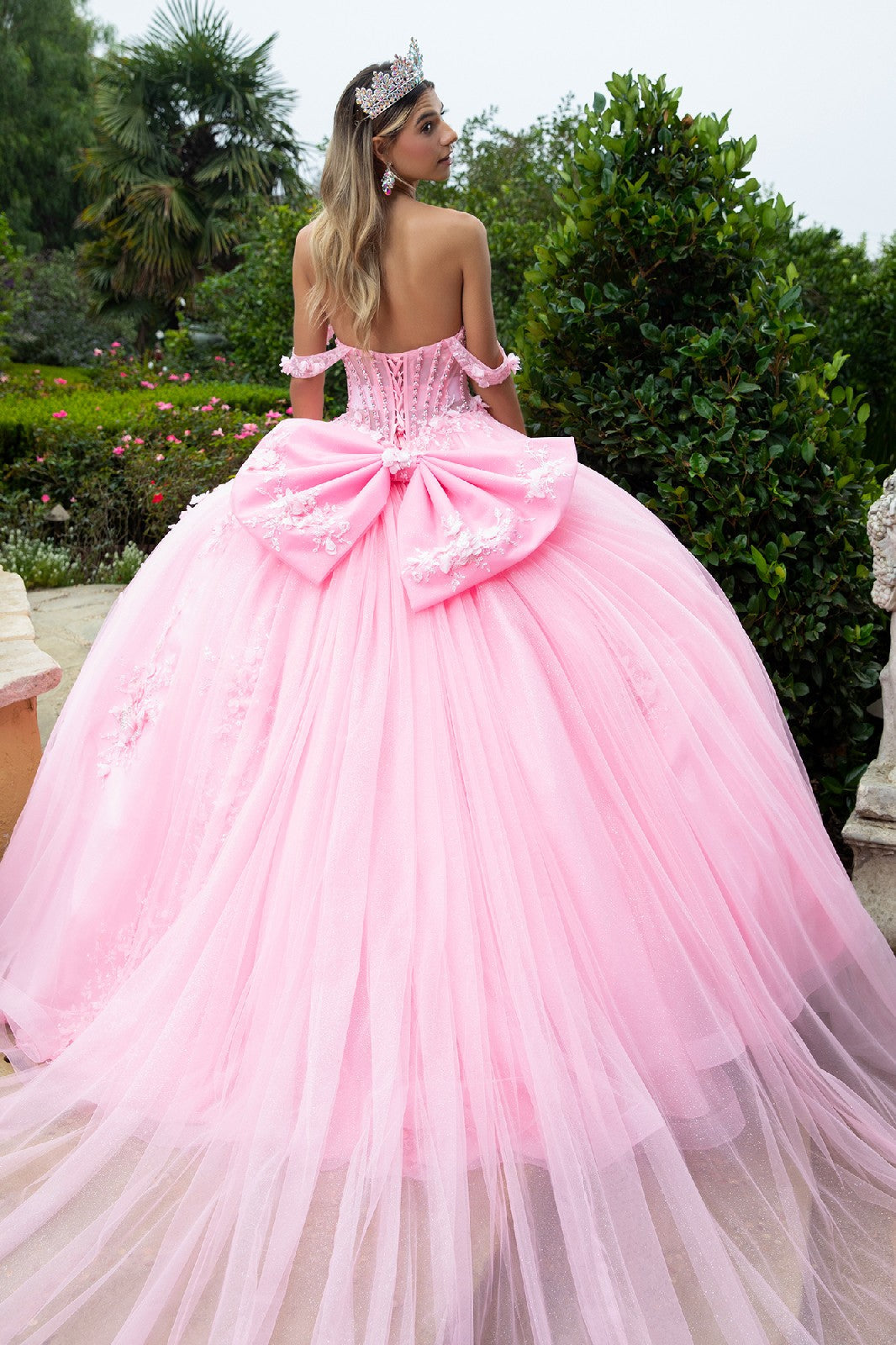 Off Shoulder Bow Ball Gown by GLS Gloria GL3576 - product image 2
