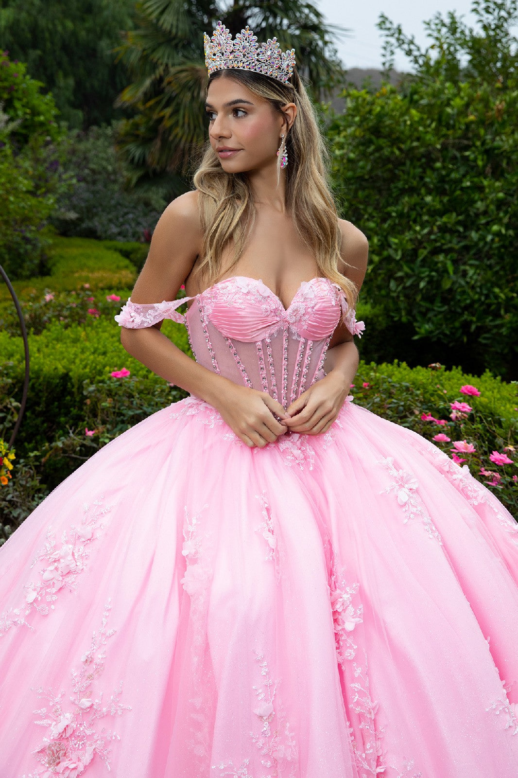 Off Shoulder Bow Ball Gown by GLS Gloria GL3576 - product image 3
