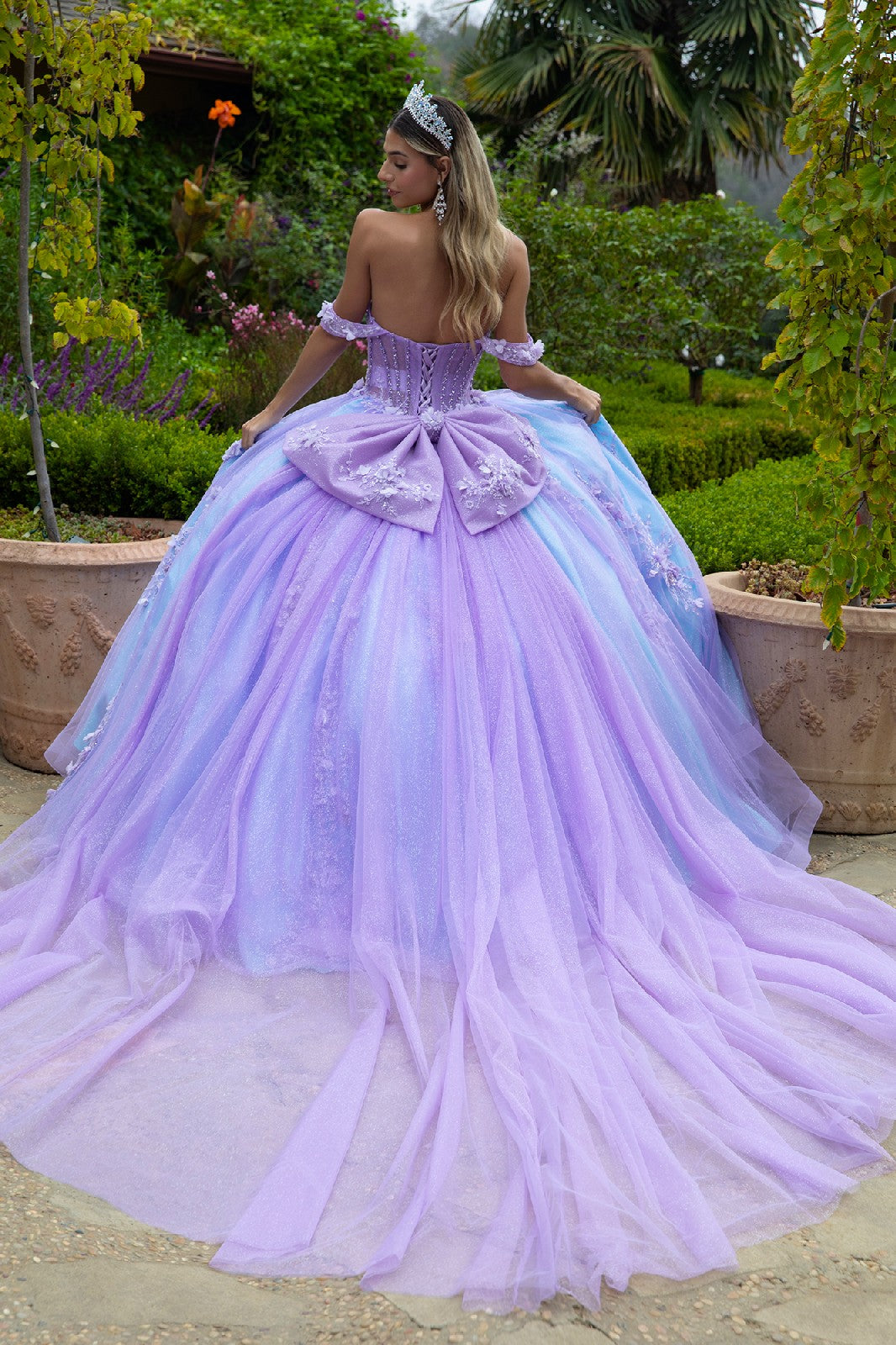 Off Shoulder Bow Ball Gown by GLS Gloria GL3576 - product image 7