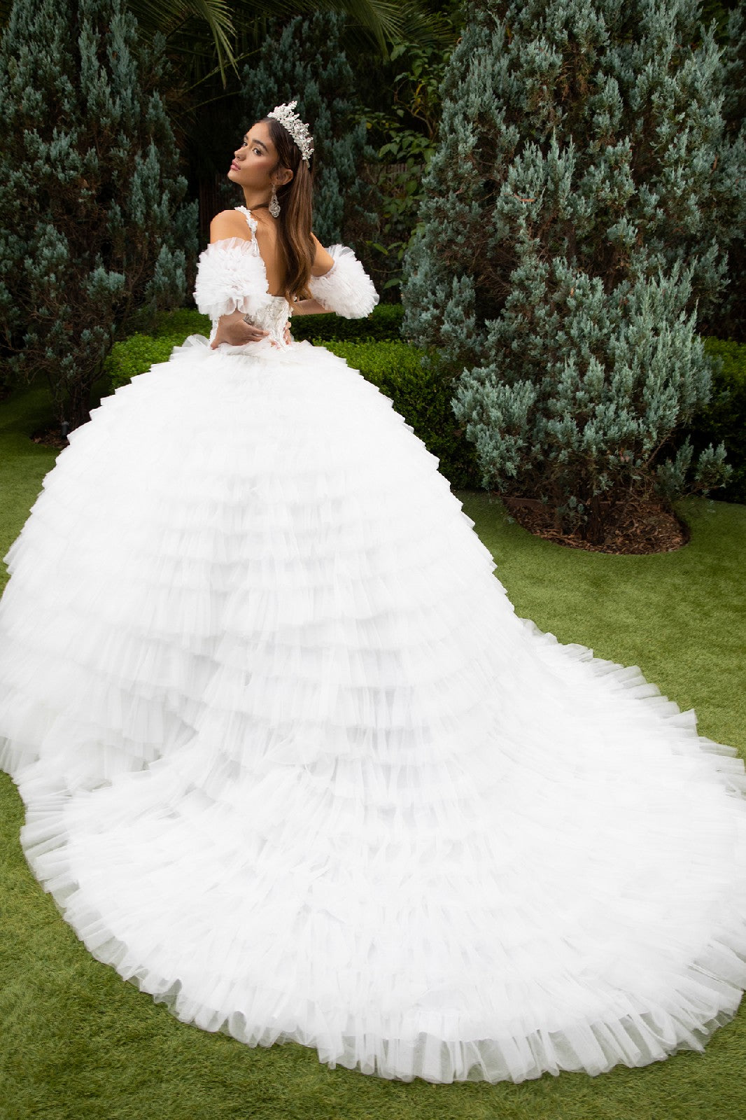 Sleeveless Ruffled Ball Gown by GLS Gloria GL3610 - product image 2