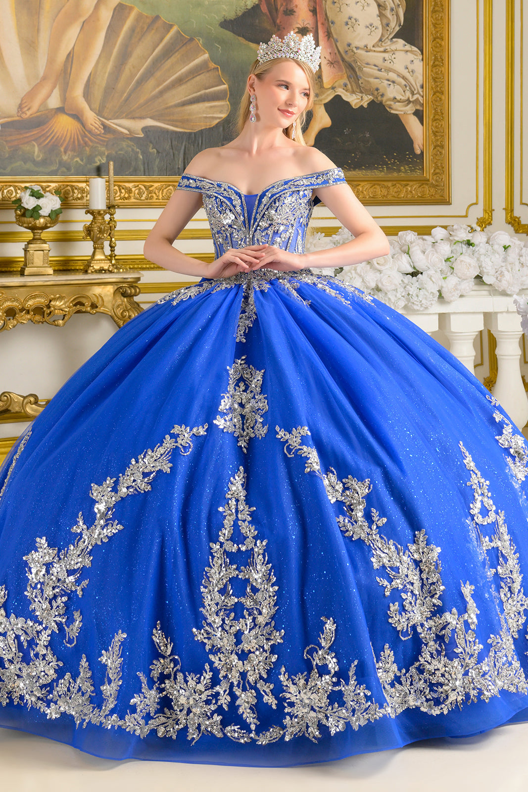 Off Shoulder Ball Gown by Elizabeth K GL3672 - product image 1