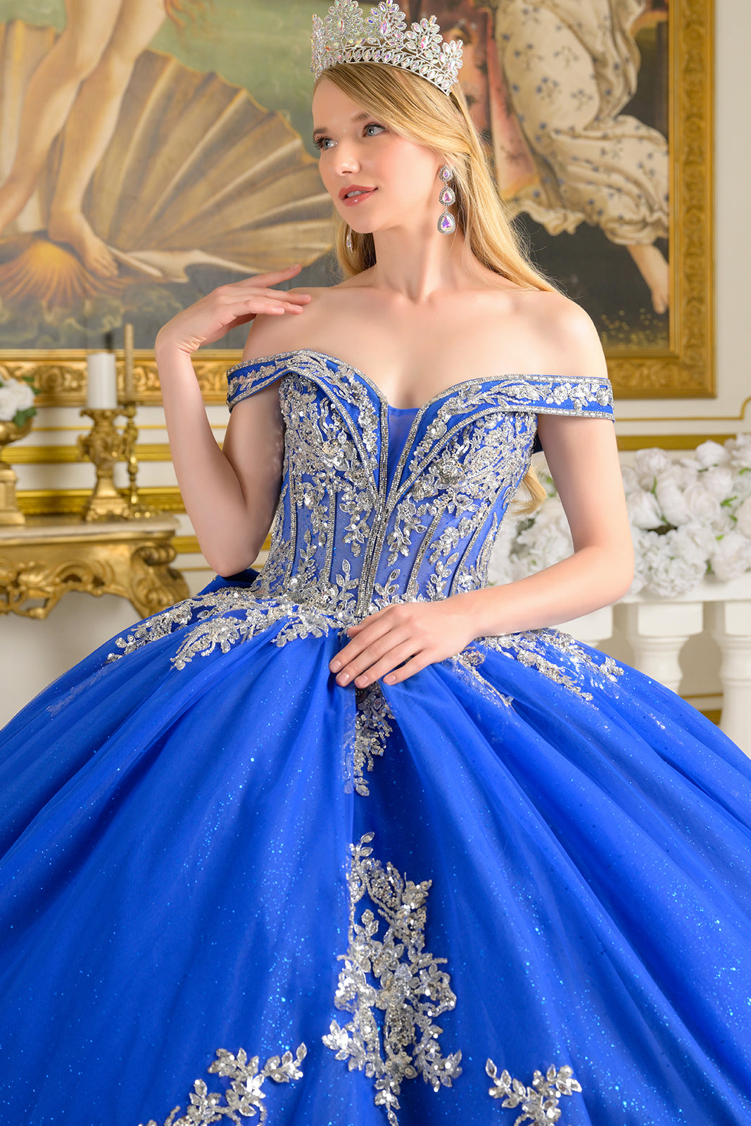 Off Shoulder Ball Gown by Elizabeth K GL3672 - product image 3