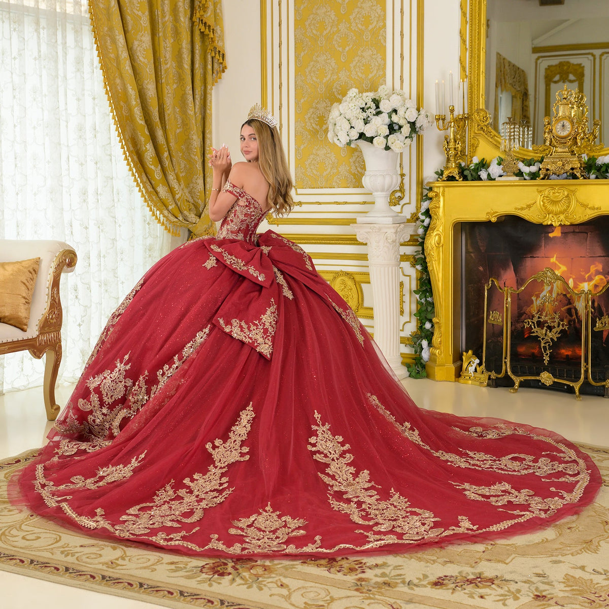 Off Shoulder Ball Gown by Elizabeth K GL3673 - product image 5