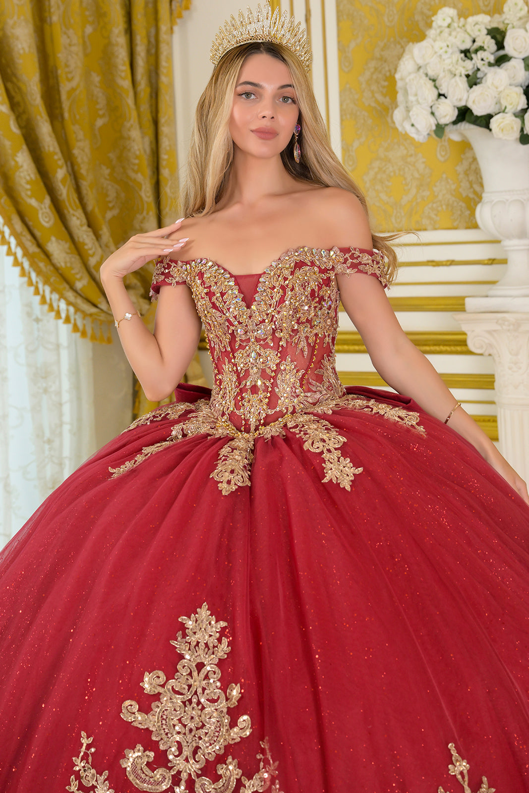 Off Shoulder Ball Gown by Elizabeth K GL3673 - product image 3