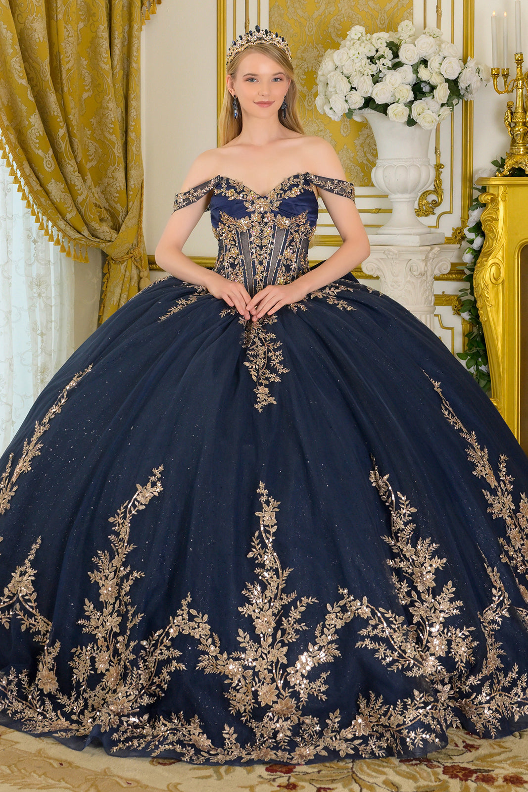 Off Shoulder Ball Gown by Elizabeth K GL3674 - product image 1