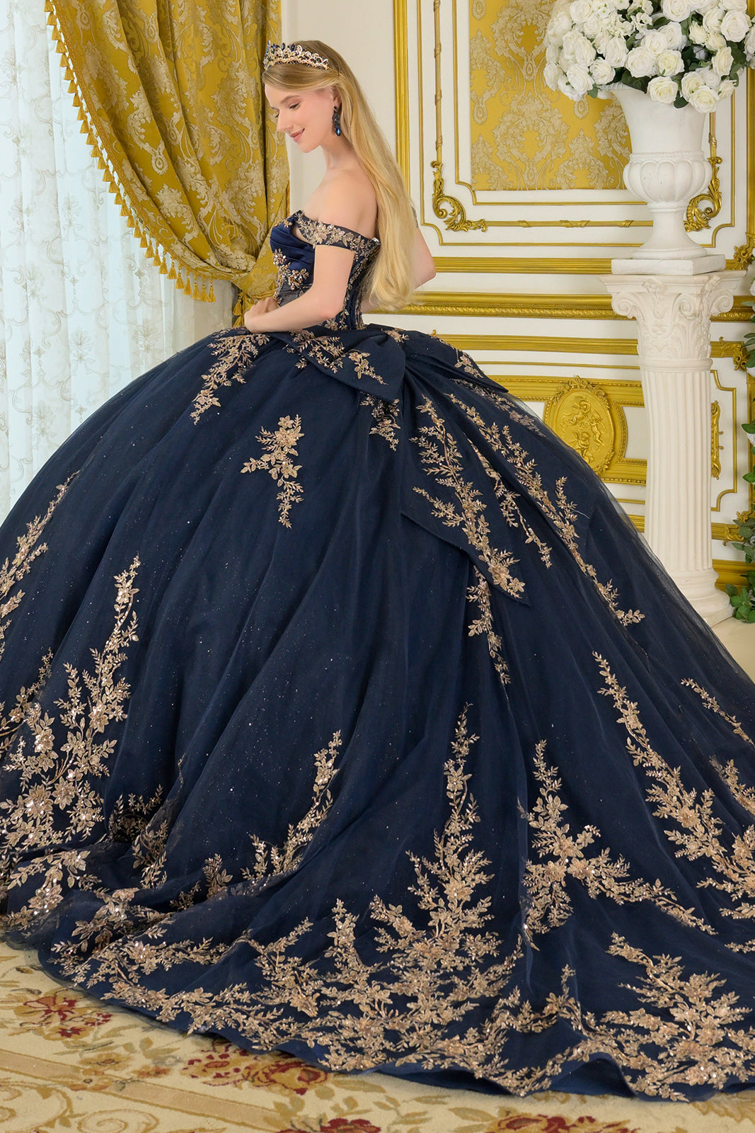 Off Shoulder Ball Gown by Elizabeth K GL3674 - product image 6