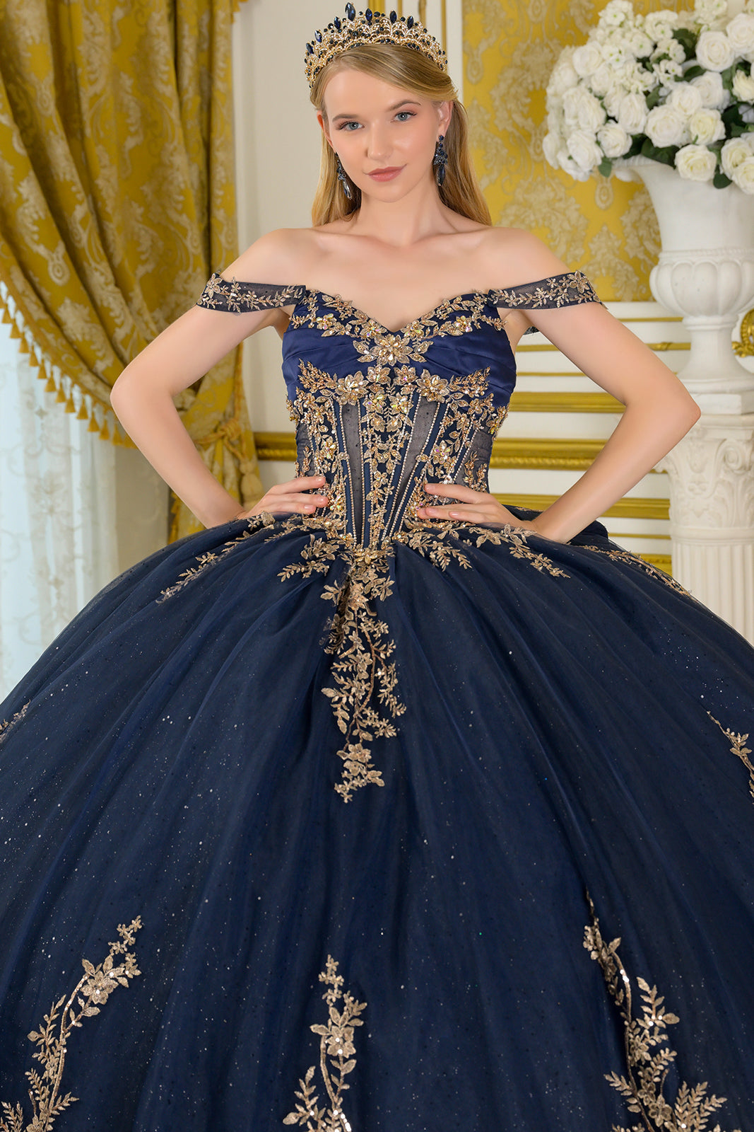 Off Shoulder Ball Gown by Elizabeth K GL3674 - product image 3