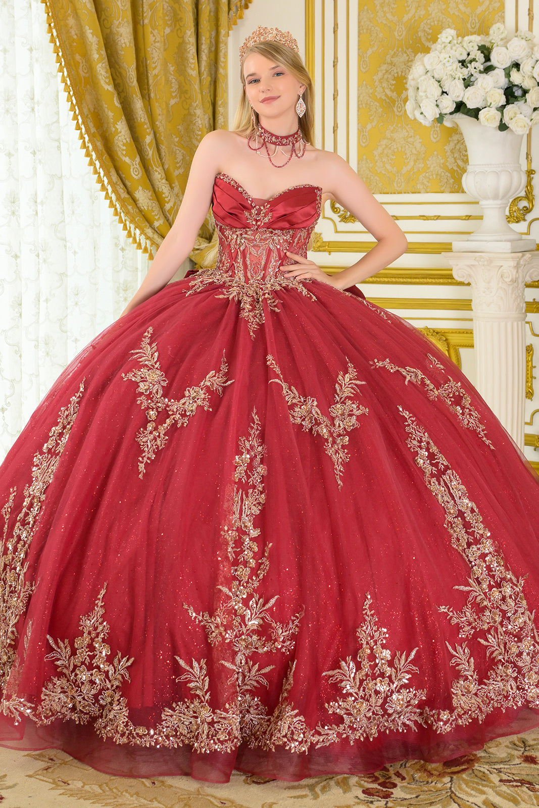 Applique Strapless Ball Gown by Elizabeth K GL3675 - product image 1