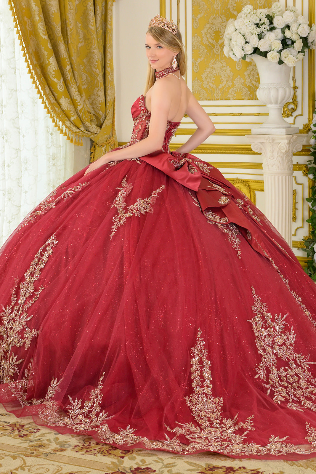 Applique Strapless Ball Gown by Elizabeth K GL3675 - product image 2