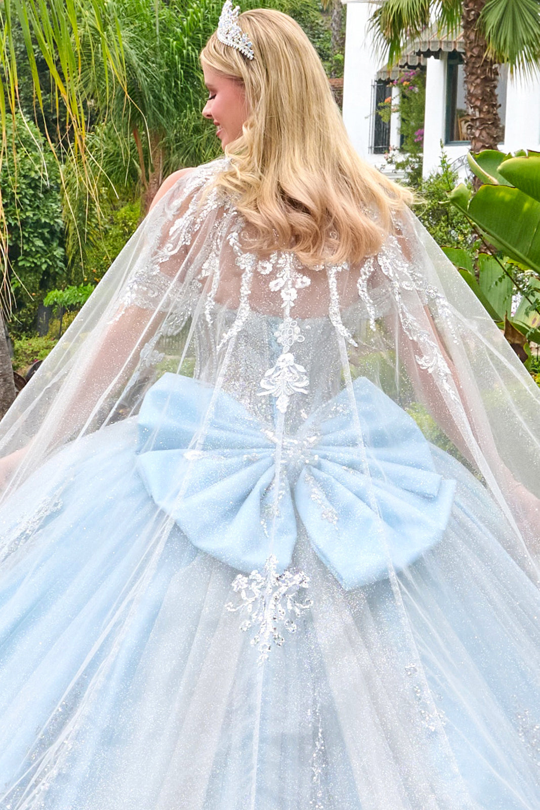 Off Shoulder Cape Ball Gown by Elizabeth K GL3707 - product image 4