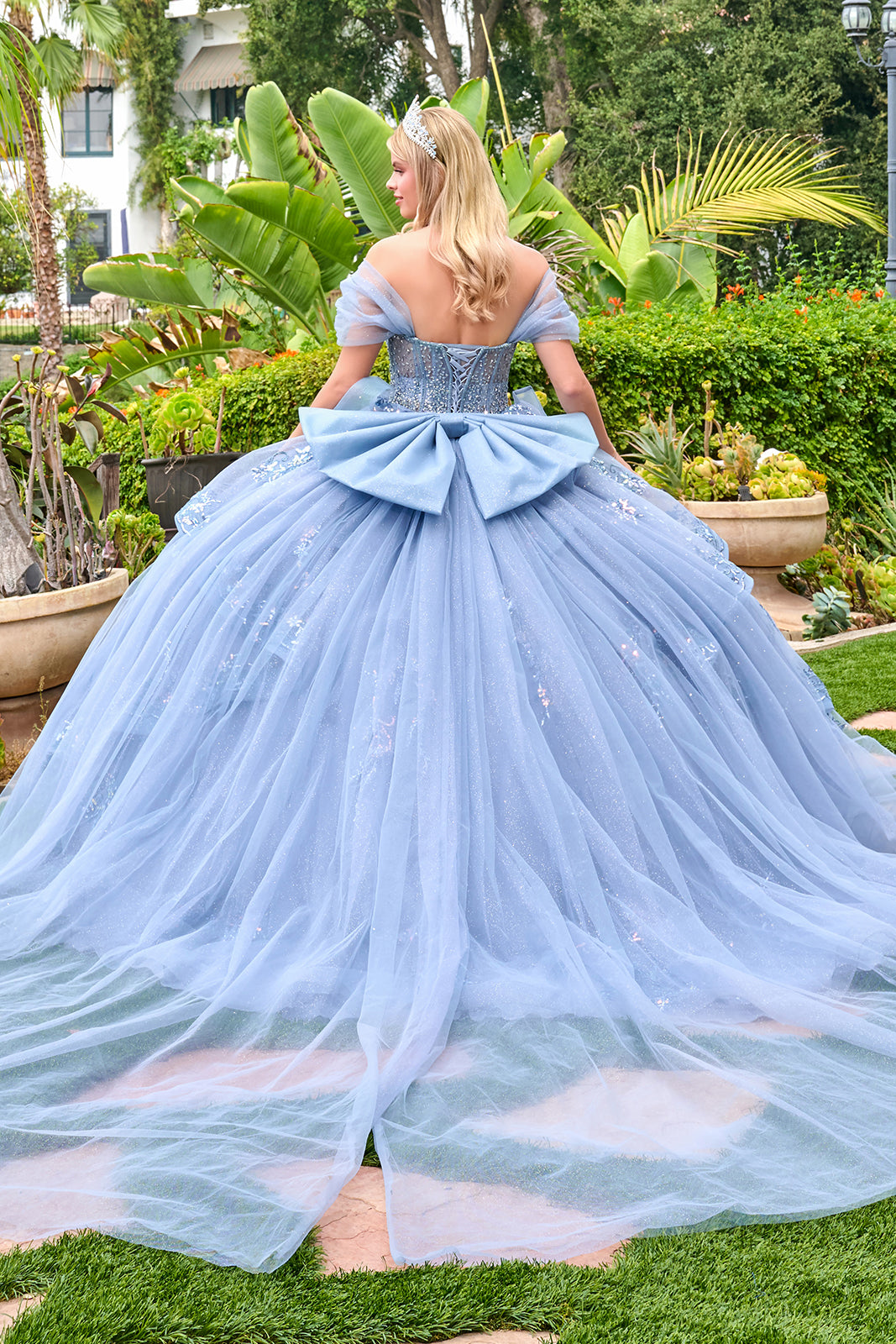 Beaded Off Shoulder Ball Gown by Elizabeth K GL3727 - product image 2