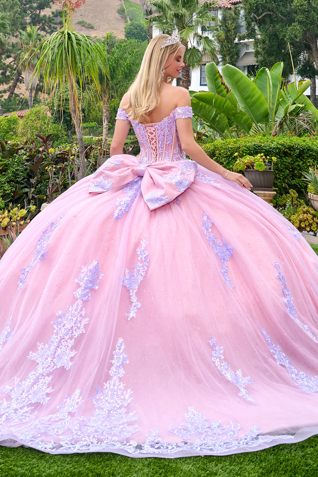 Applique Off Shoulder Ball Gown by Elizabeth K GL3753 - product image 2
