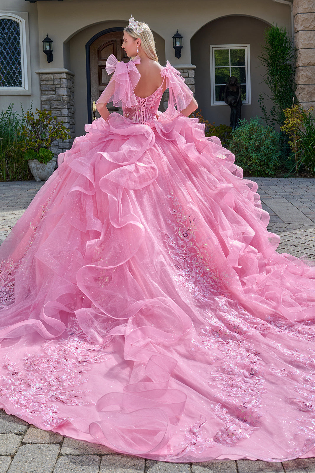 Sleeveless Ruffled Ball Gown by Elizabeth K GL3804 - product image 2