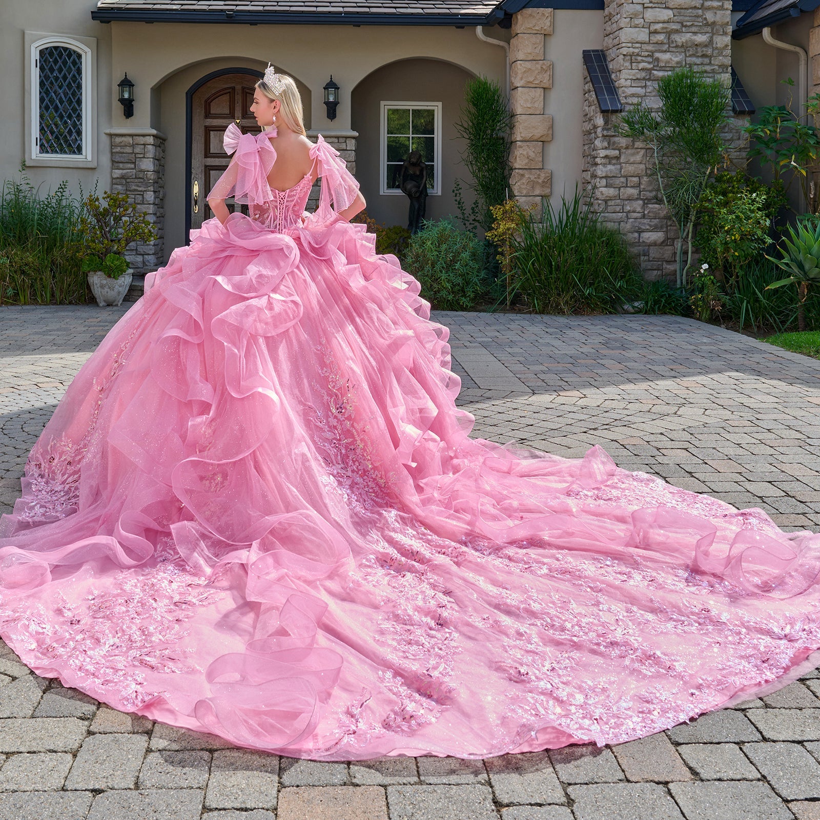 Sleeveless Ruffled Ball Gown by Elizabeth K GL3804 - product image 5