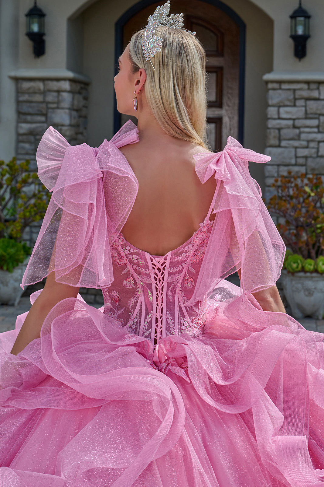 Sleeveless Ruffled Ball Gown by Elizabeth K GL3804 - product image 4