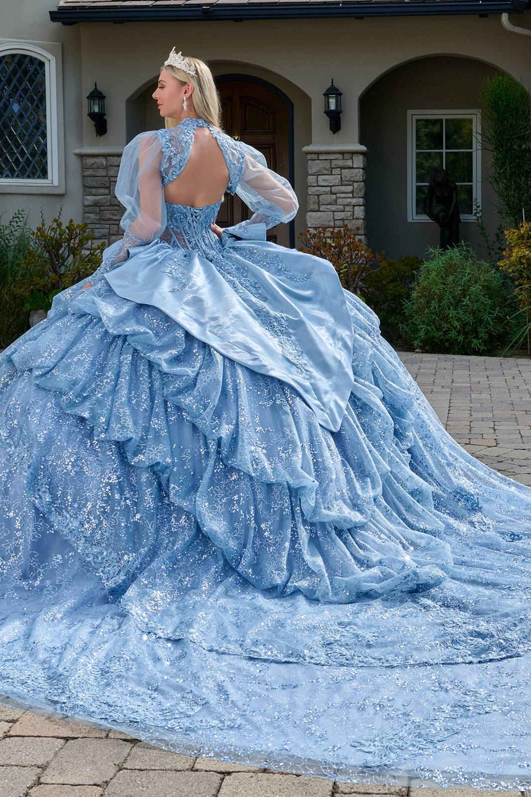 Strapless Bolero Ball Gown by Elizabeth K GL3806 - product image 2