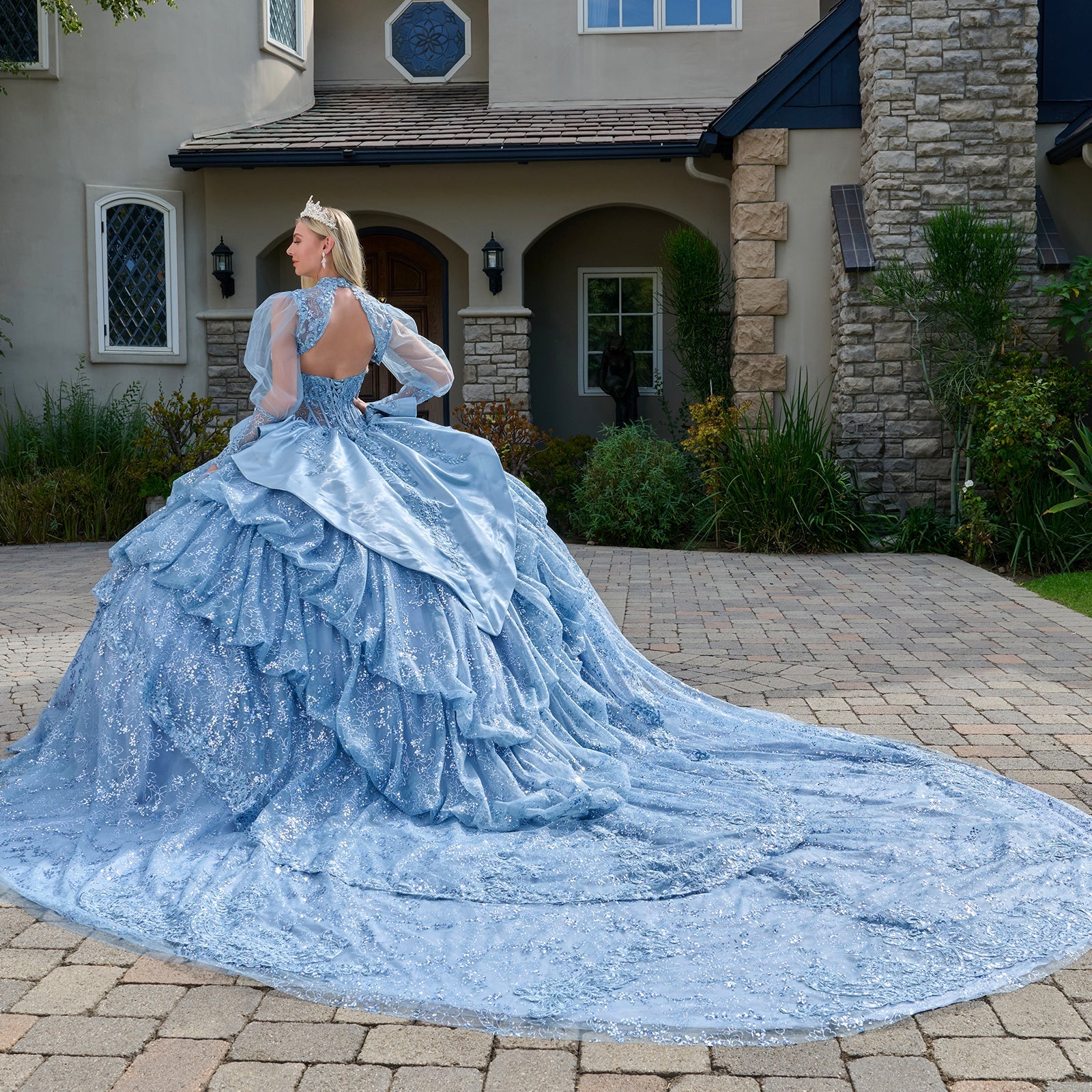 Strapless Bolero Ball Gown by Elizabeth K GL3806 - product image 6