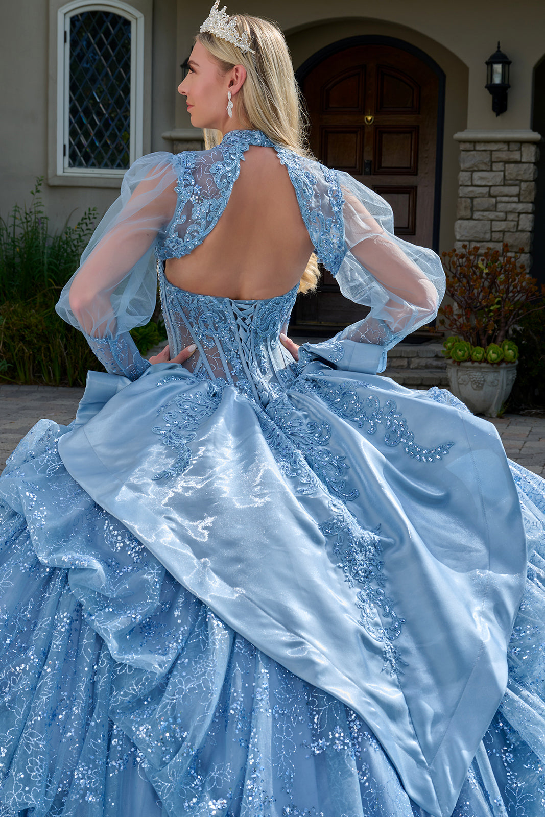 Strapless Bolero Ball Gown by Elizabeth K GL3806 - product image 4