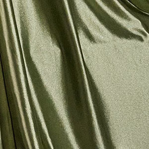 Melisa Applique Satin Strapless Slit Gown
