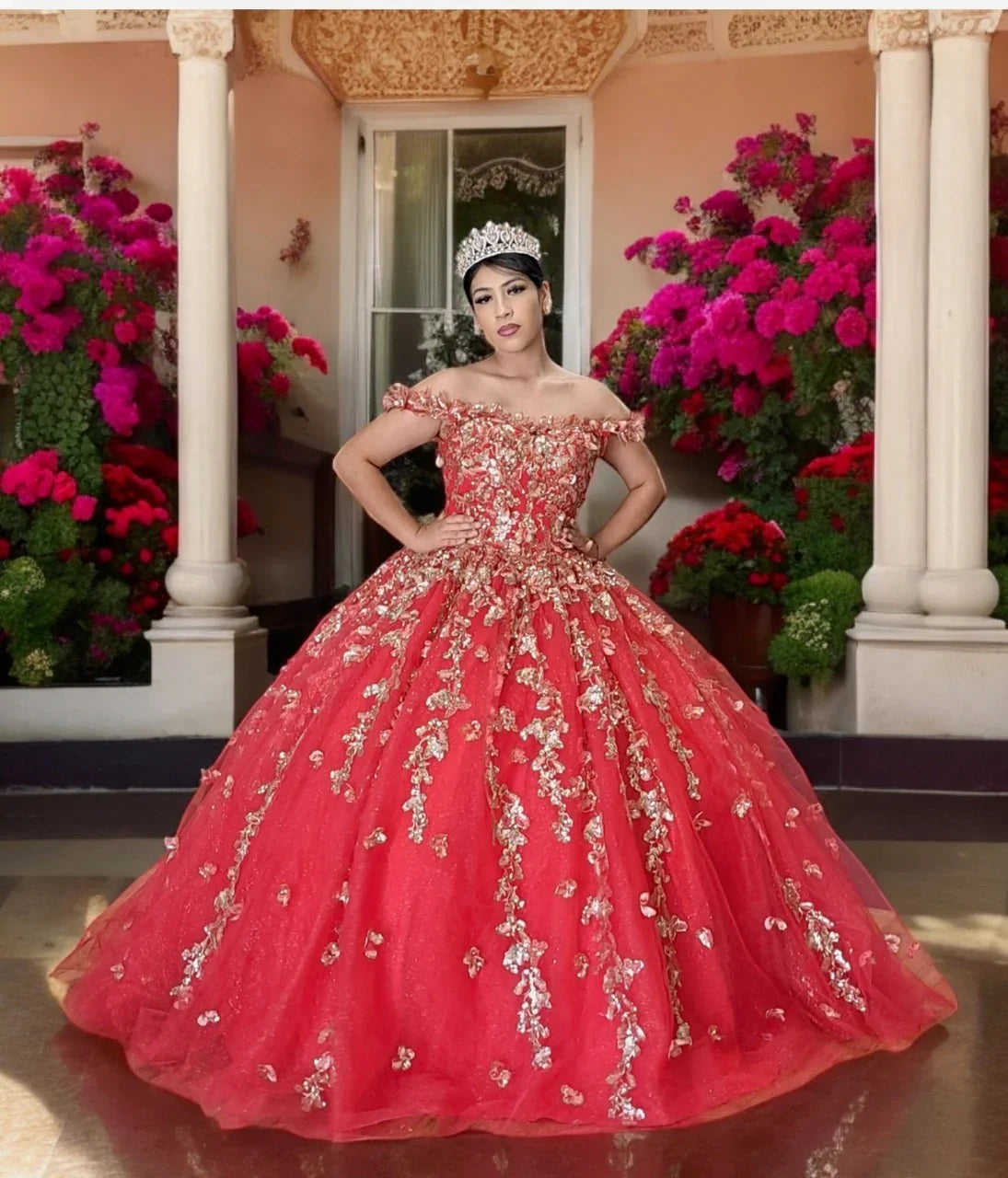 3D Butterfly Off Shoulder Ball Gown by Calla SCL-30021 - product image 6