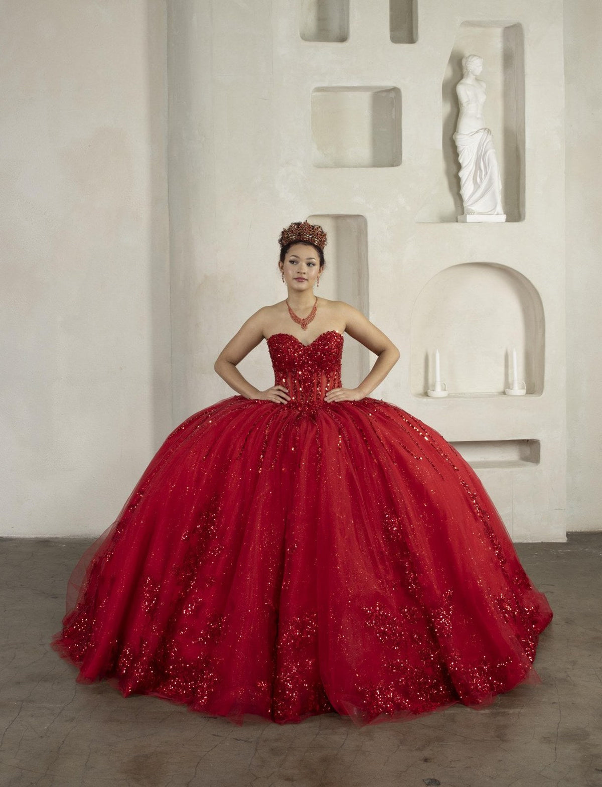 Applique Strapless Corset Ball Gown by Calla SCL-30044 - product image 9
