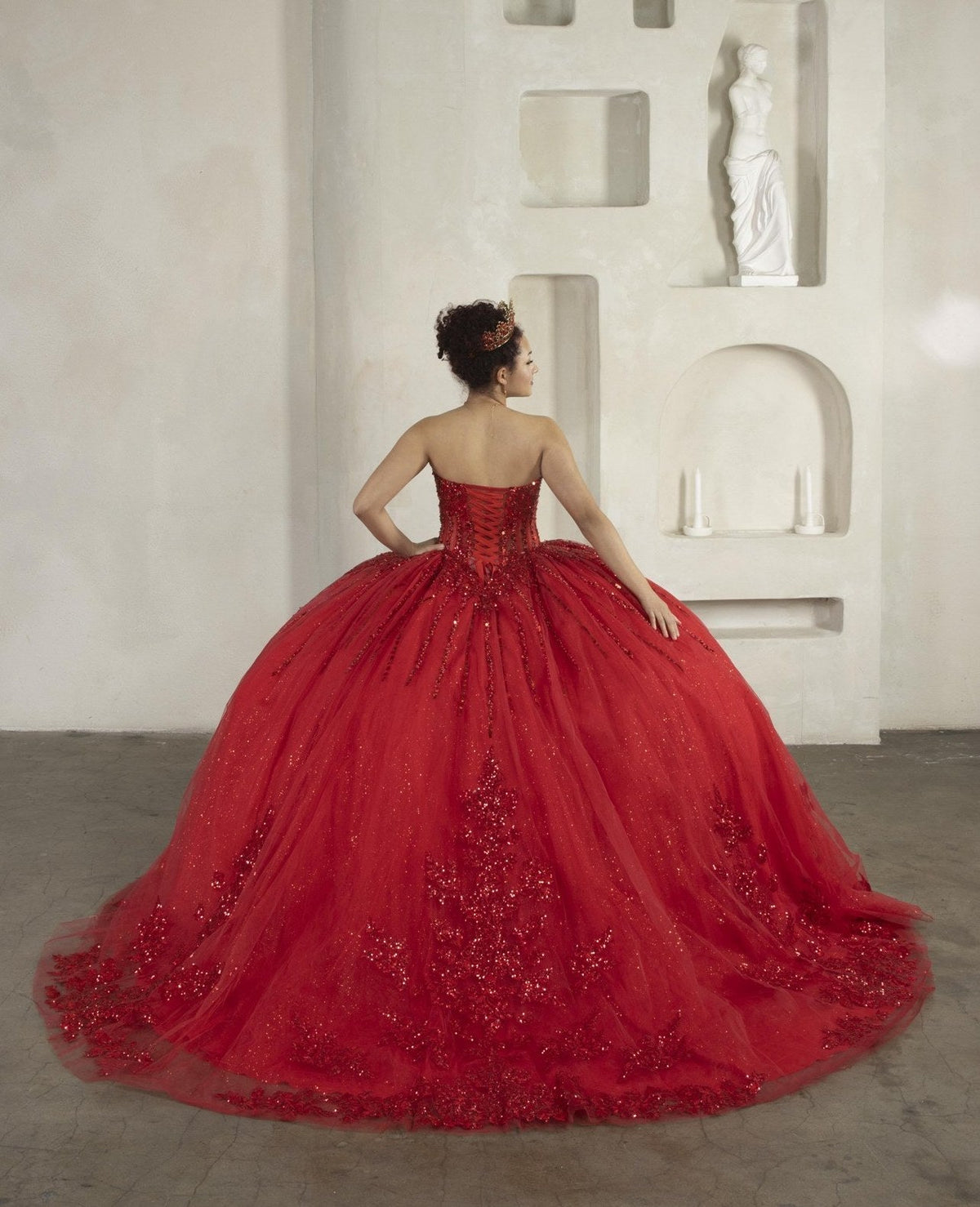 Applique Strapless Corset Ball Gown by Calla SCL-30044 - product image 7
