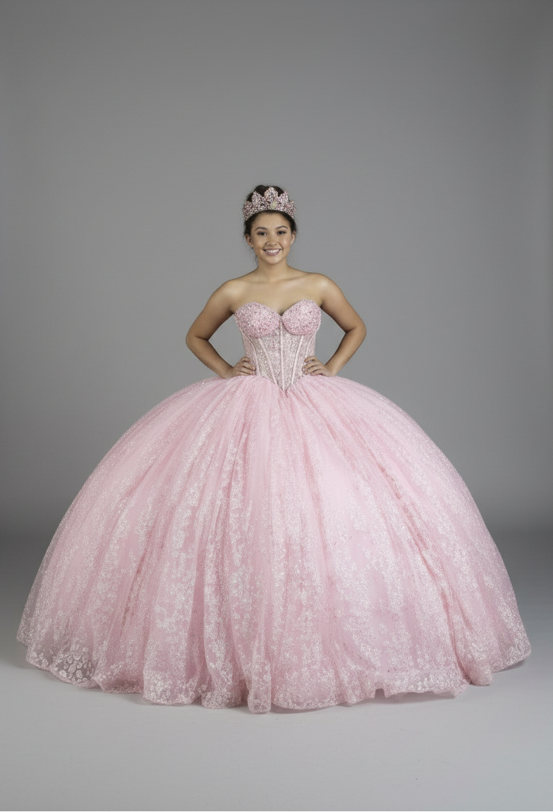 Applique Strapless Corset Ball Gown by Calla SCL-30043 - product image 6