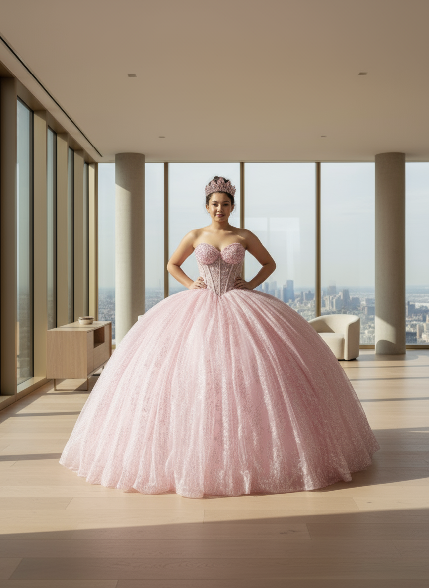 Applique Strapless Corset Ball Gown by Calla SCL-30043 - product image 4