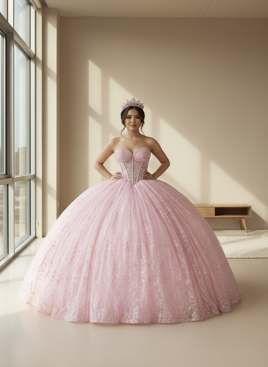 Applique Strapless Corset Ball Gown by Calla SCL-30043 - product image 1
