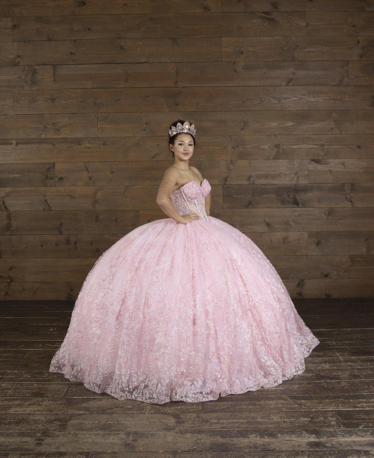 Applique Strapless Corset Ball Gown by Calla SCL-30043 - product image 2