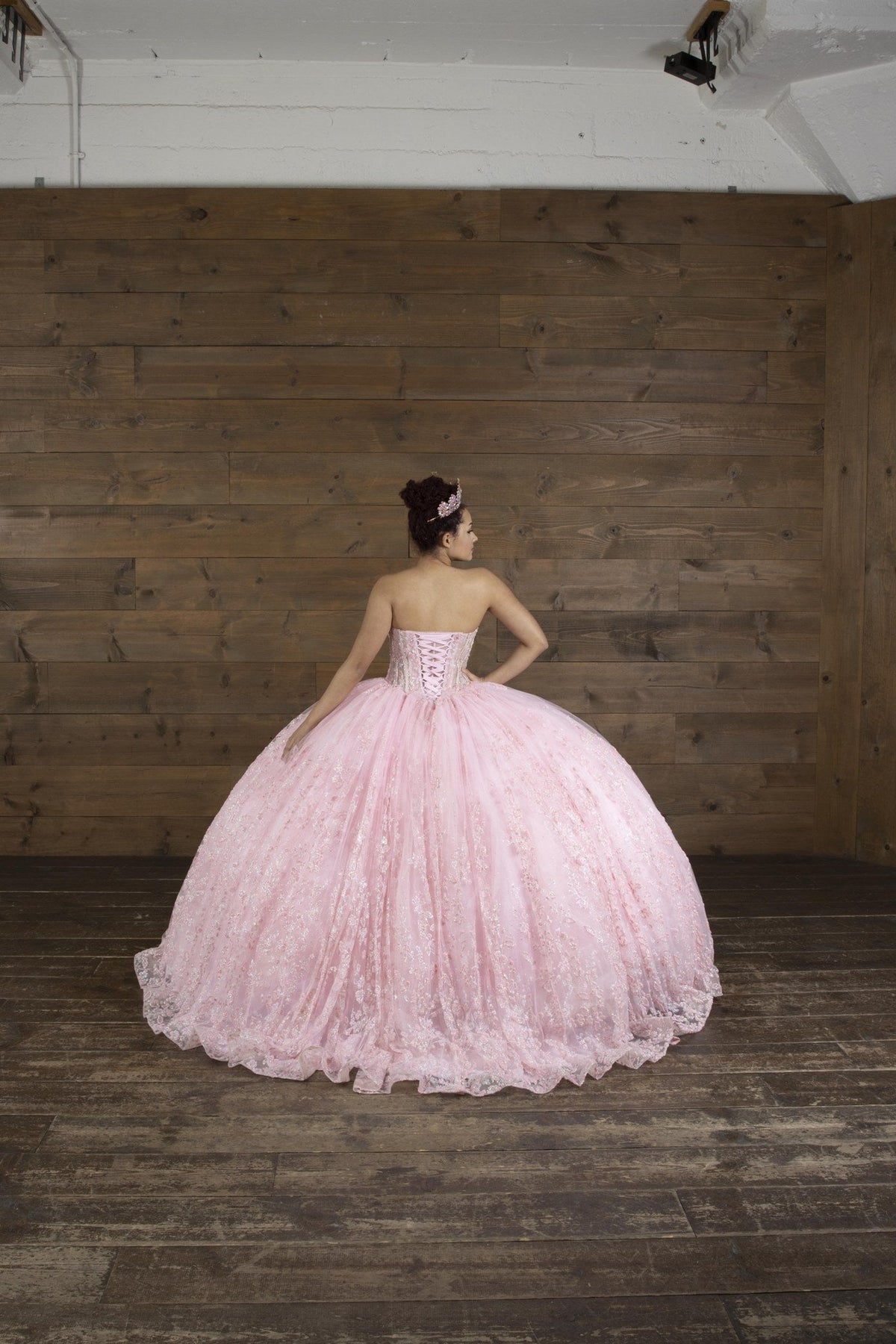 Applique Strapless Corset Ball Gown by Calla SCL-30043 - product image 3