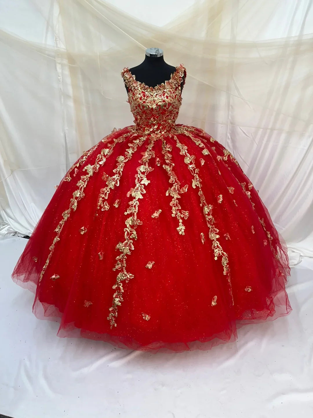 3D Butterfly Off Shoulder Ball Gown by Calla SCL-30021 - product image 4